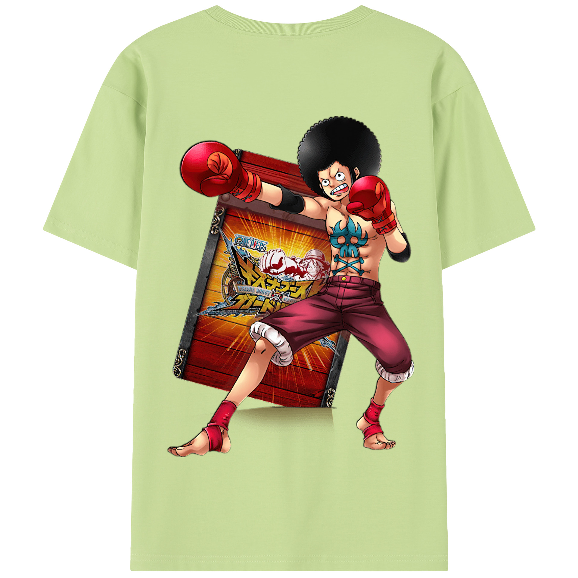 ワンピース モンキー・D・ルフィ ONE PIECE Monkey D. Luffy 綿100％半袖Tシャツ（背面プリント）